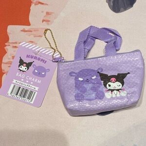NWT Sanrio Kuromi Mini Tote Coin Purse / Bag Charm